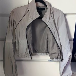 Reflective forever 21 zip up jacket